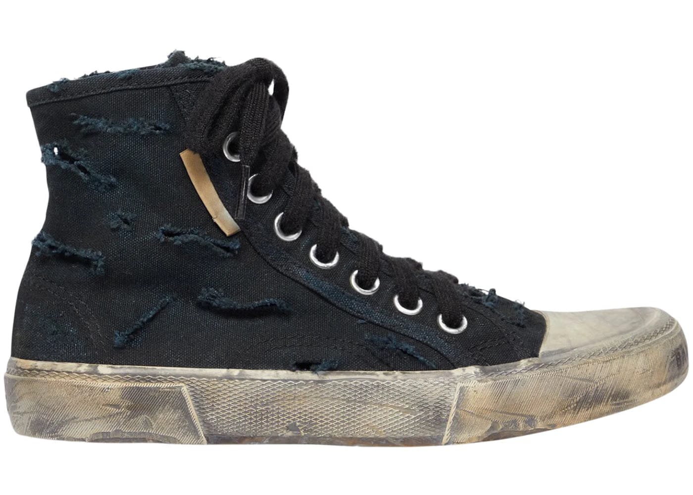 Balenciaga Paris High Destroyed - Black