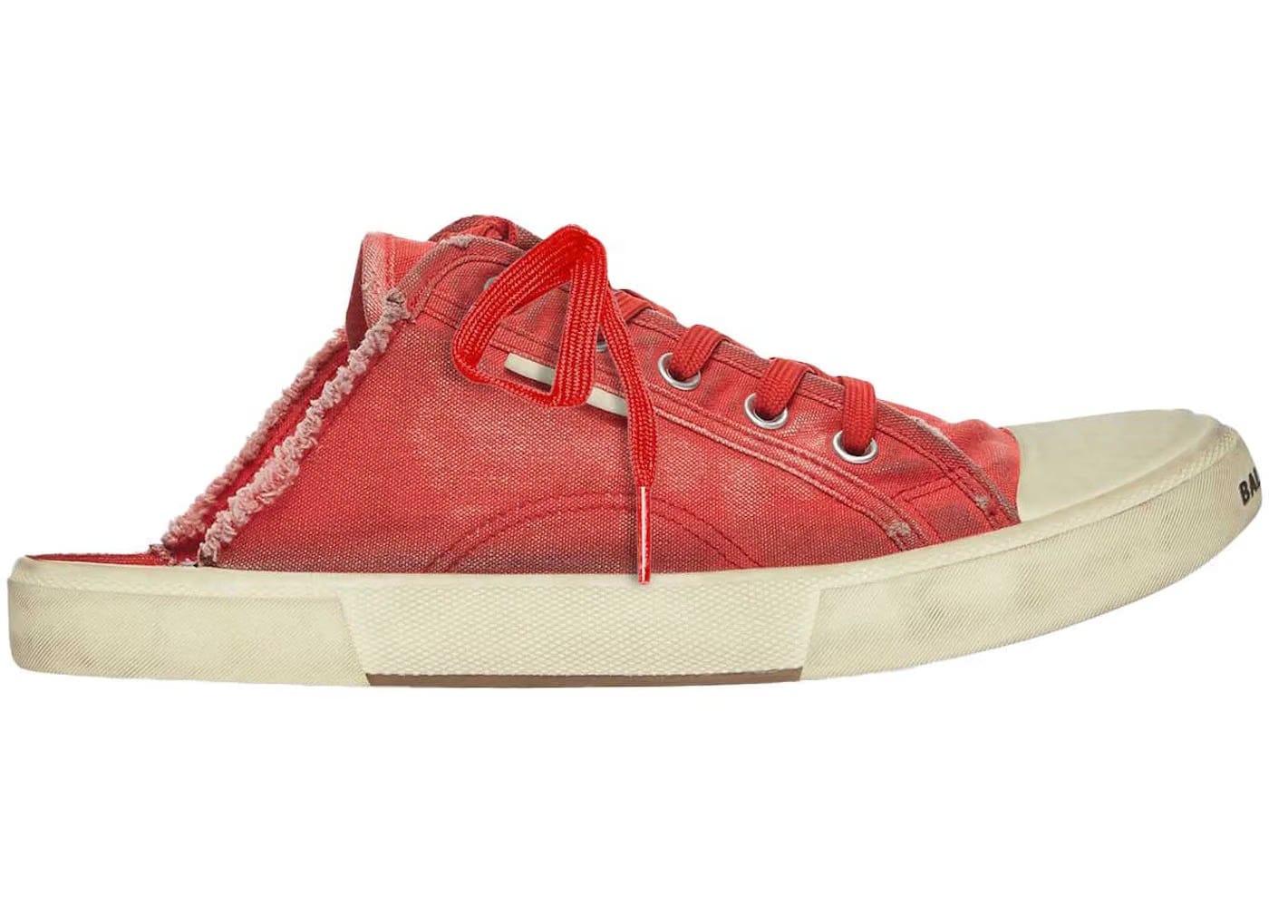 Balenciaga Paris Sneaker Mule Destroyed - Red