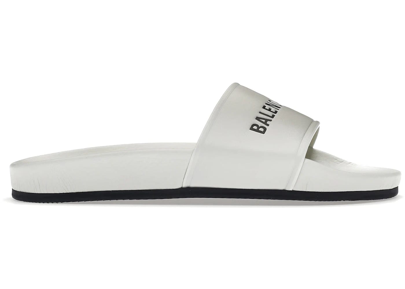 Balenciaga Pool Slide White Black Womens
