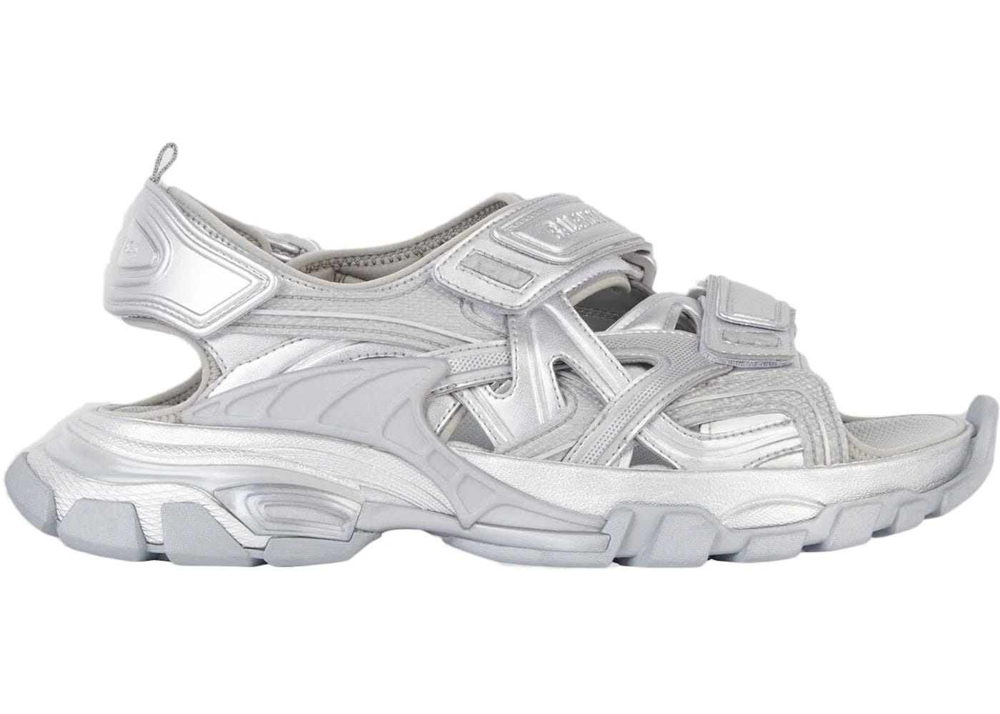 Balenciaga Track Sandal Silver Metallic