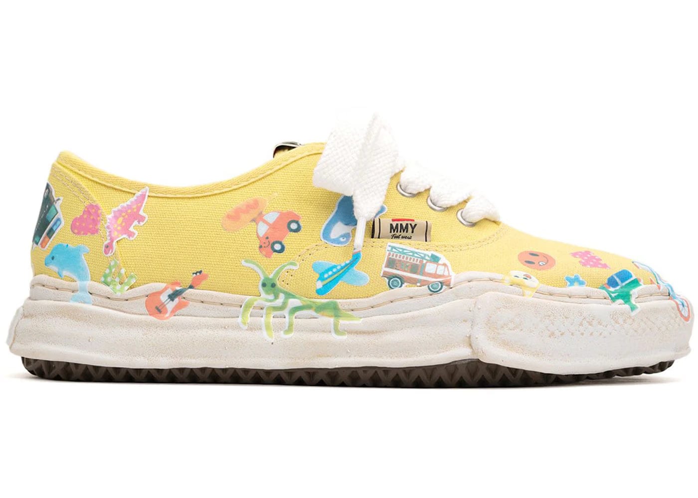 Maison Mihara Yasuhiro Baker Og Sole Canvas Low Printed Sticker Yellow