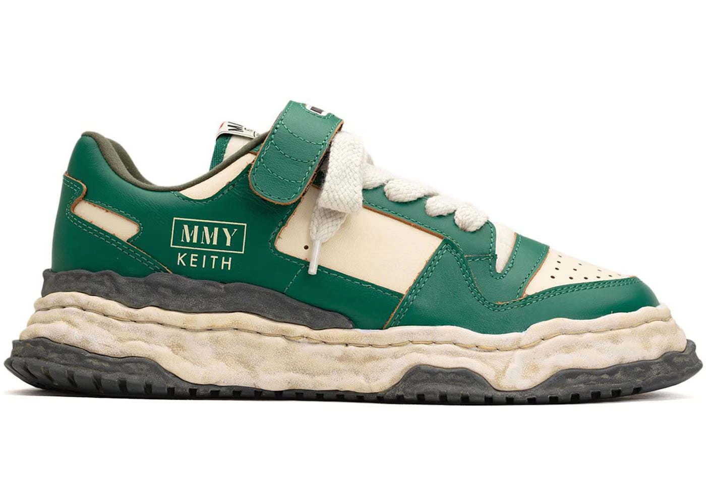 Maison Mihara Yasuhiro Keith Og Sole Vl Leather Low Green White