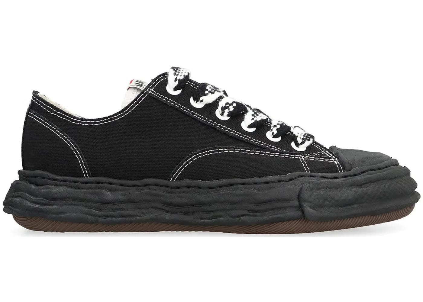 Maison Mihara Yasuhiro Peterson 23 Og Sole Canvas Low Black White Checkered Laces