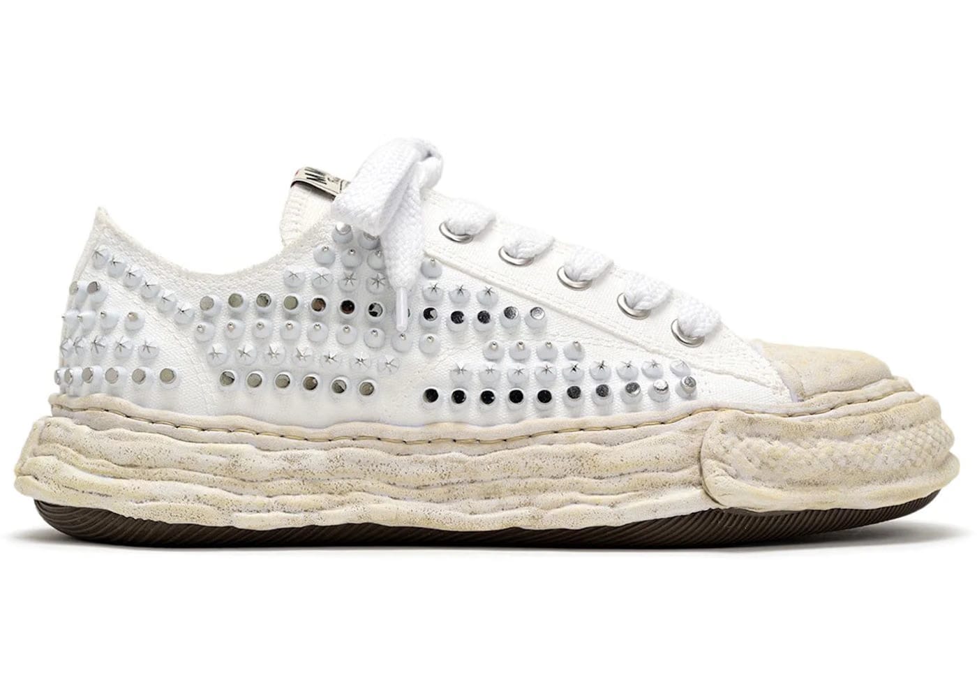 Maison Mihara Yasuhiro Peterson 23 Og Sole Studded Canvas Low White