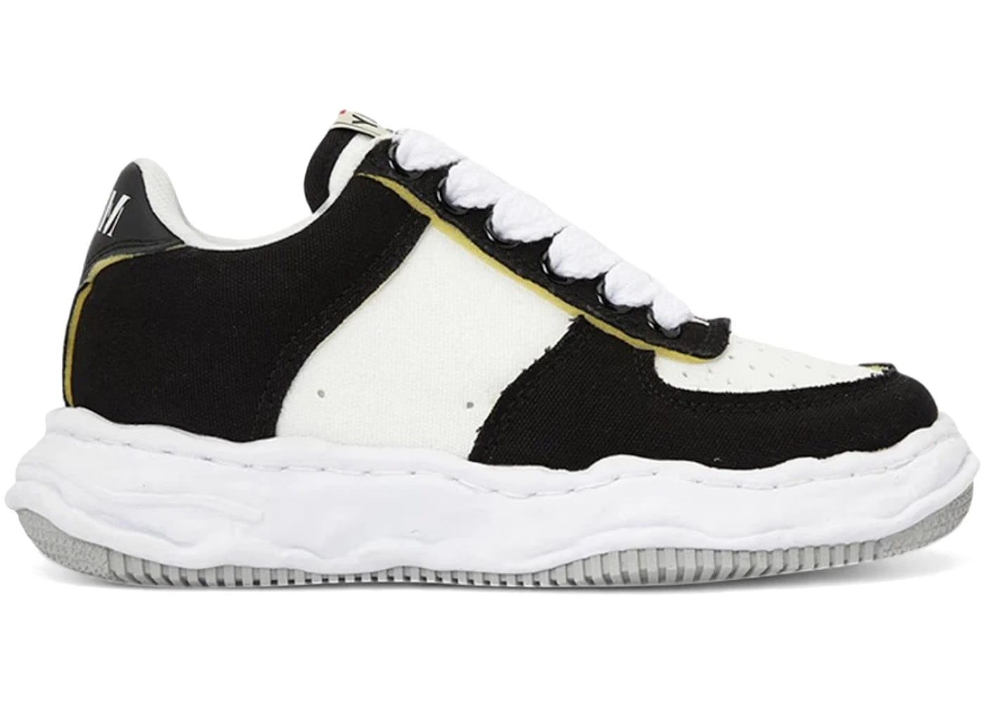 Maison Mihara Yasuhiro Wayne Og Sole Canvas Low Black White