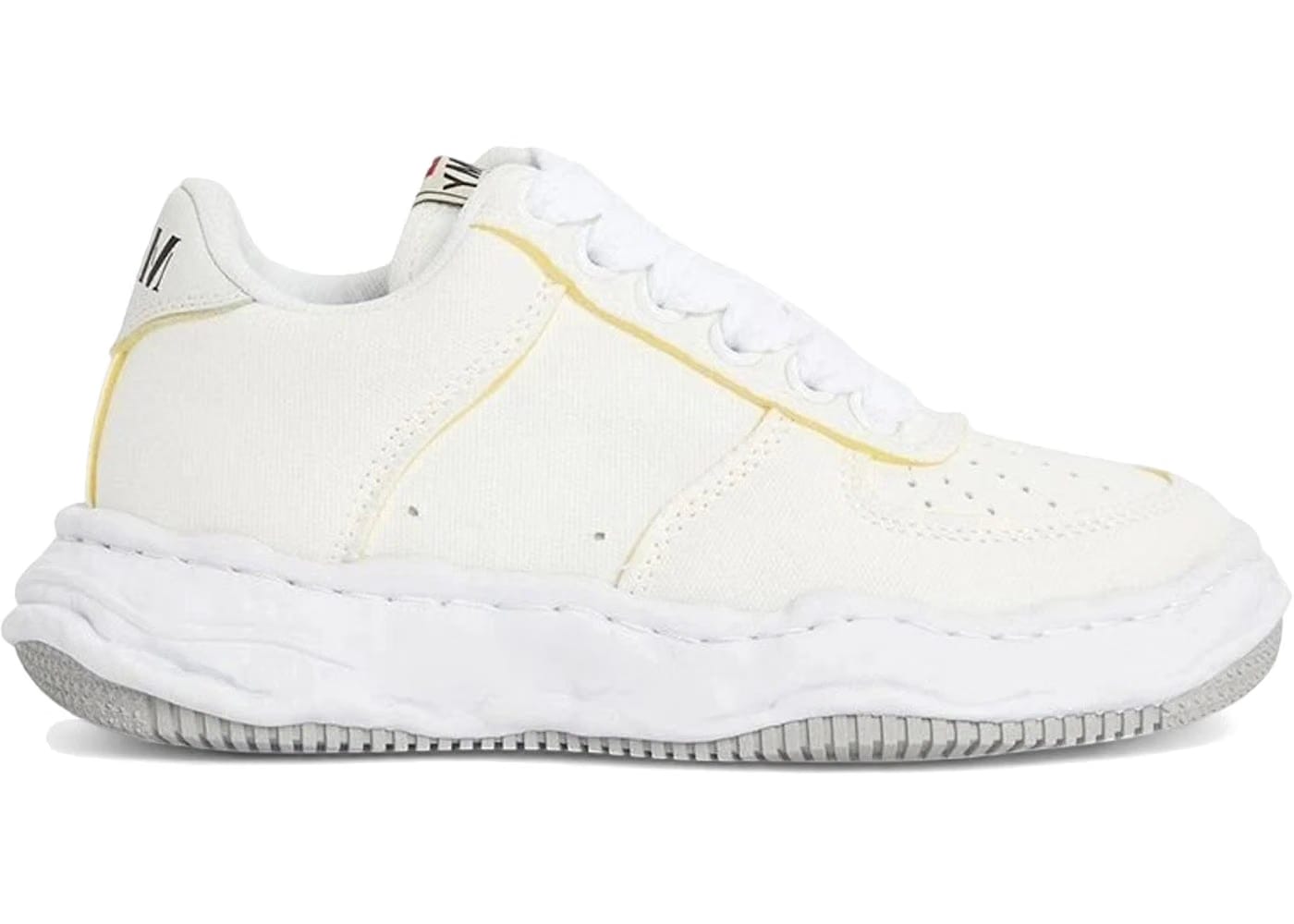 Maison Mihara Yasuhiro Wayne Og Sole Canvas Low White Canvas Sponge