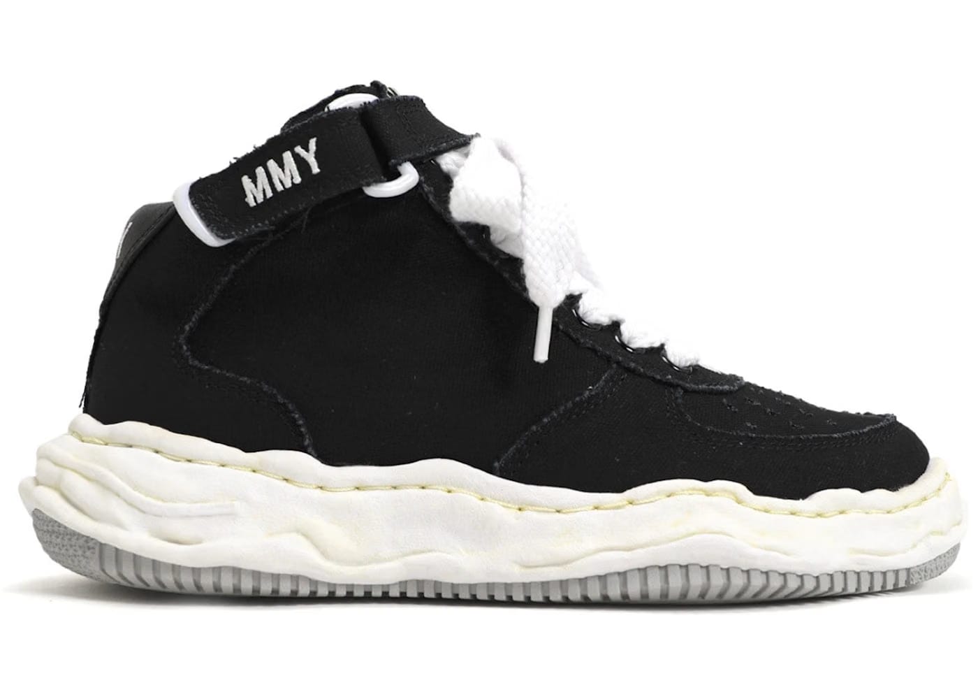 Maison Mihara Yasuhiro Wayne Og Sole Washed Canvas High Black