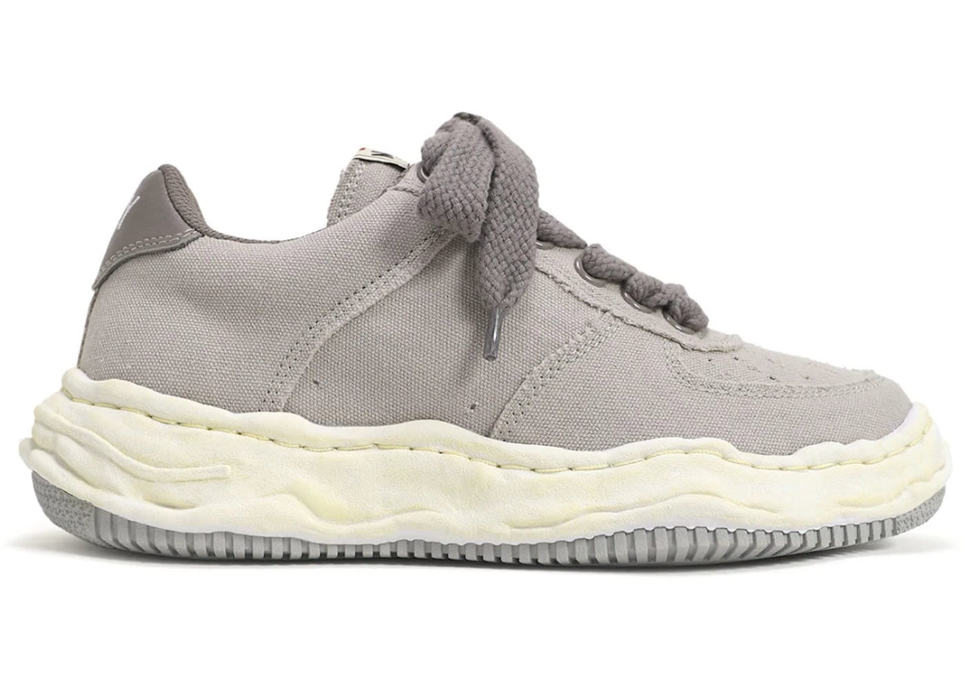 Maison Mihara Yasuhiro Wayne Og Sole Washed Canvas Low Grey