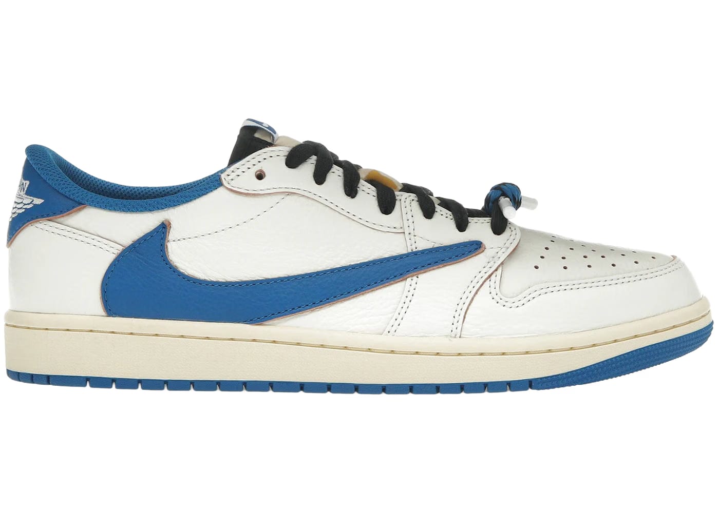 Fragment Design x Travis Scott x Air Jordan 1 Retro Low OG SP Sail Military Blue
