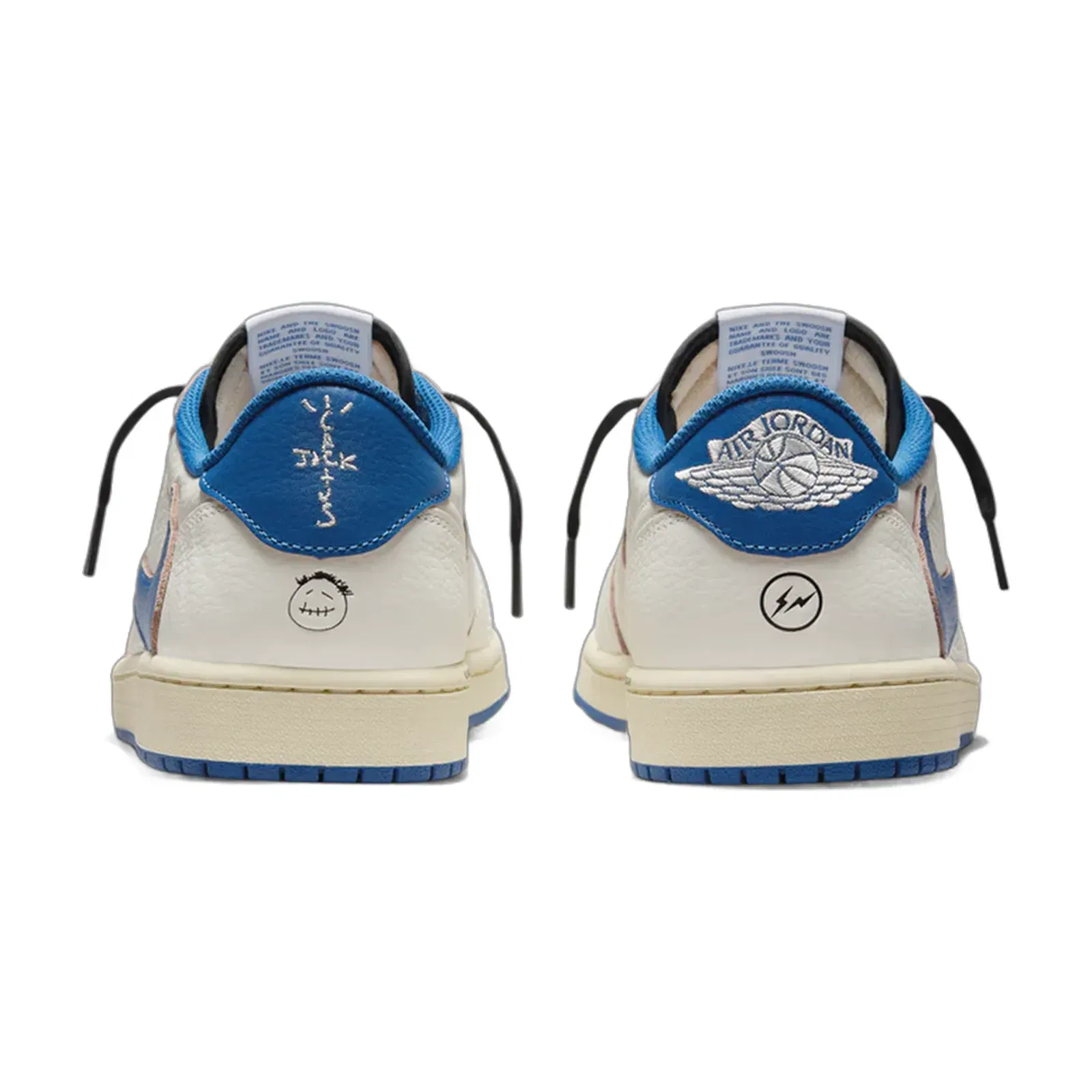 Fragment Design x Travis Scott x Air Jordan 1 Retro Low OG SP Sail Military Blue
