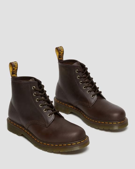 101 Crazy Horse Leather Ankle Boots - Dark Brown - Mens