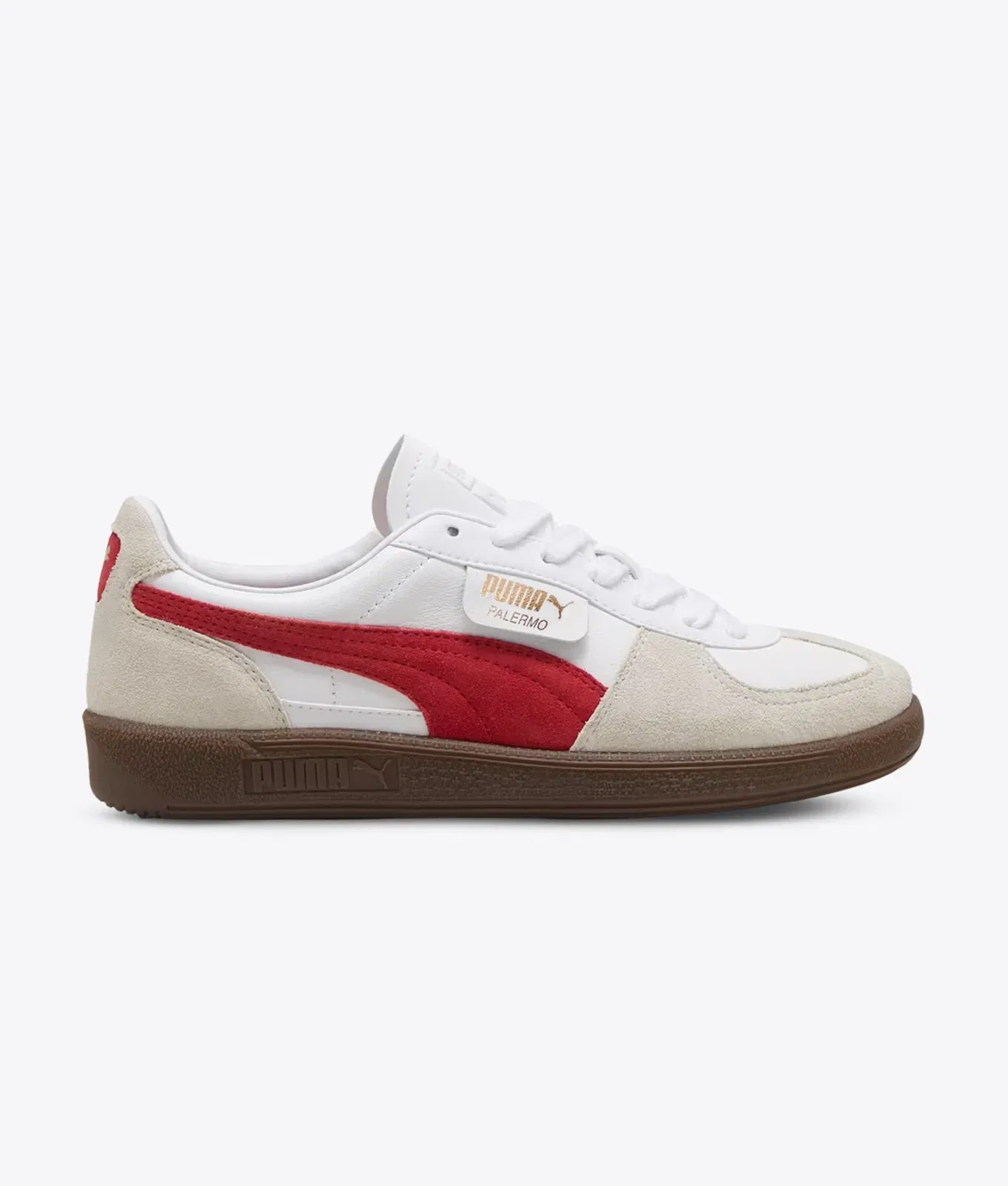 Palermo Leather White Club Red