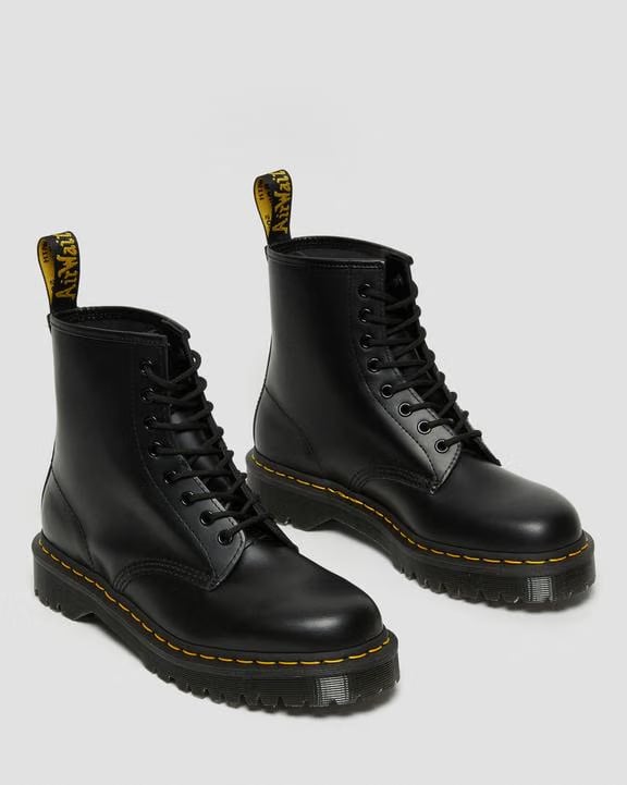 1460 Bex Smooth Leather Lace Up Boots - Black - Mens