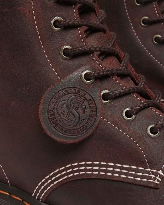 1460 Made In England Wax Commander Lace Up Boots - Brown - Mens