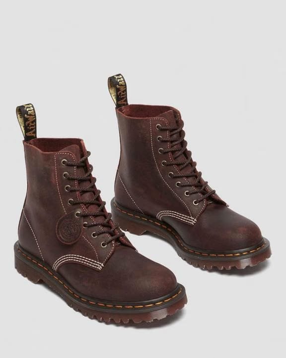 1460 Made In England Wax Commander Lace Up Boots - Brown - Mens