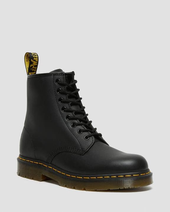 1460 Slip Resistant Leather Lace Up Boots - Black - Mens
