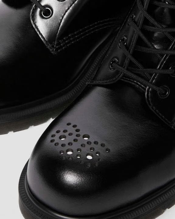 Analine Leather Steel Toe Boots - Black Analine - Mens
