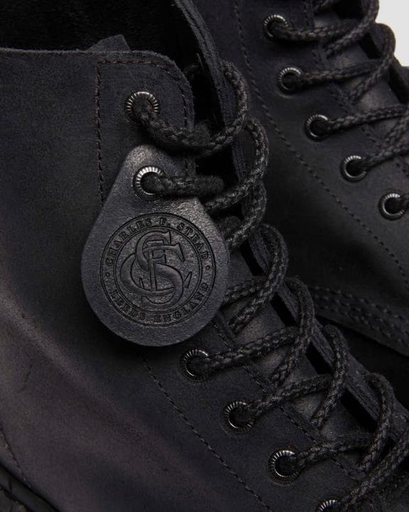 Bex Bump Toe Leather Boots - Black - Mens