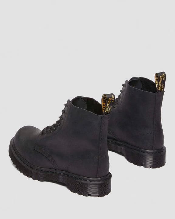 Bex Bump Toe Leather Boots - Black - Mens