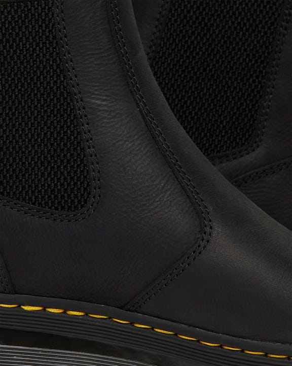 Embury Leather Casual Chelsea Boots - Black - Mens