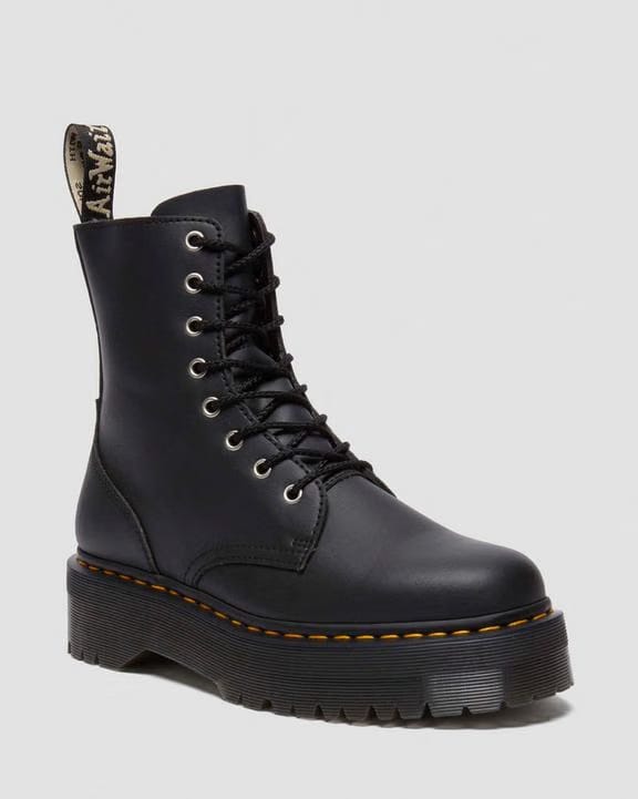 Jadon Boot Genix Nappa Reclaimed Leather Platforms - Black - Womens