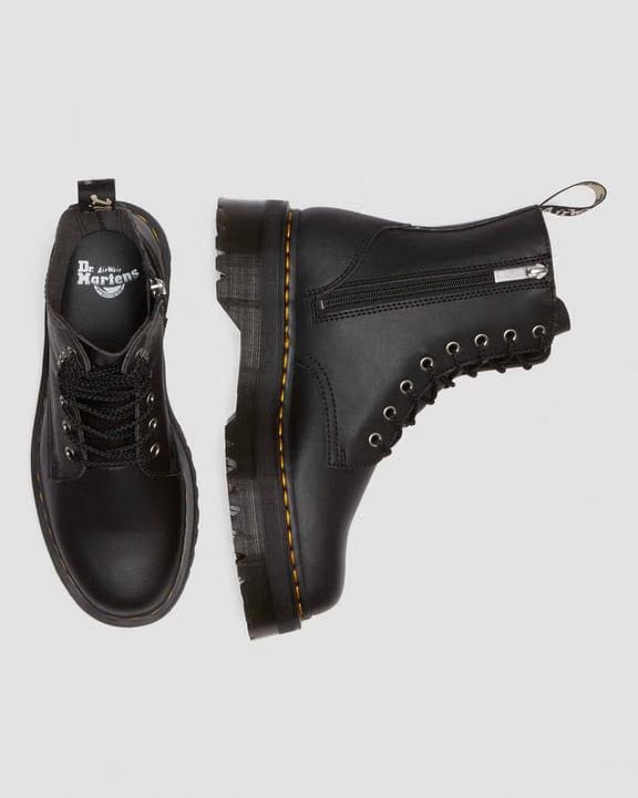 Jadon Boot Genix Nappa Reclaimed Leather Platforms - Black - Womens
