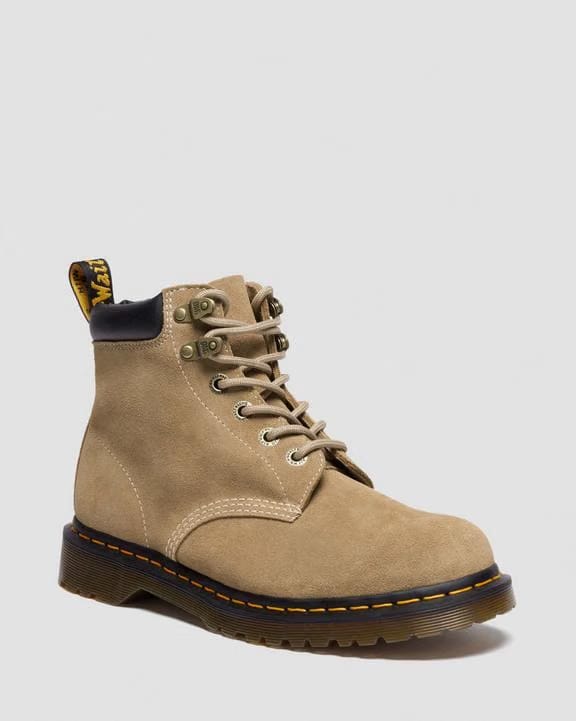 Waxy Suede Ankle Boots - Savannah Tan - Womens