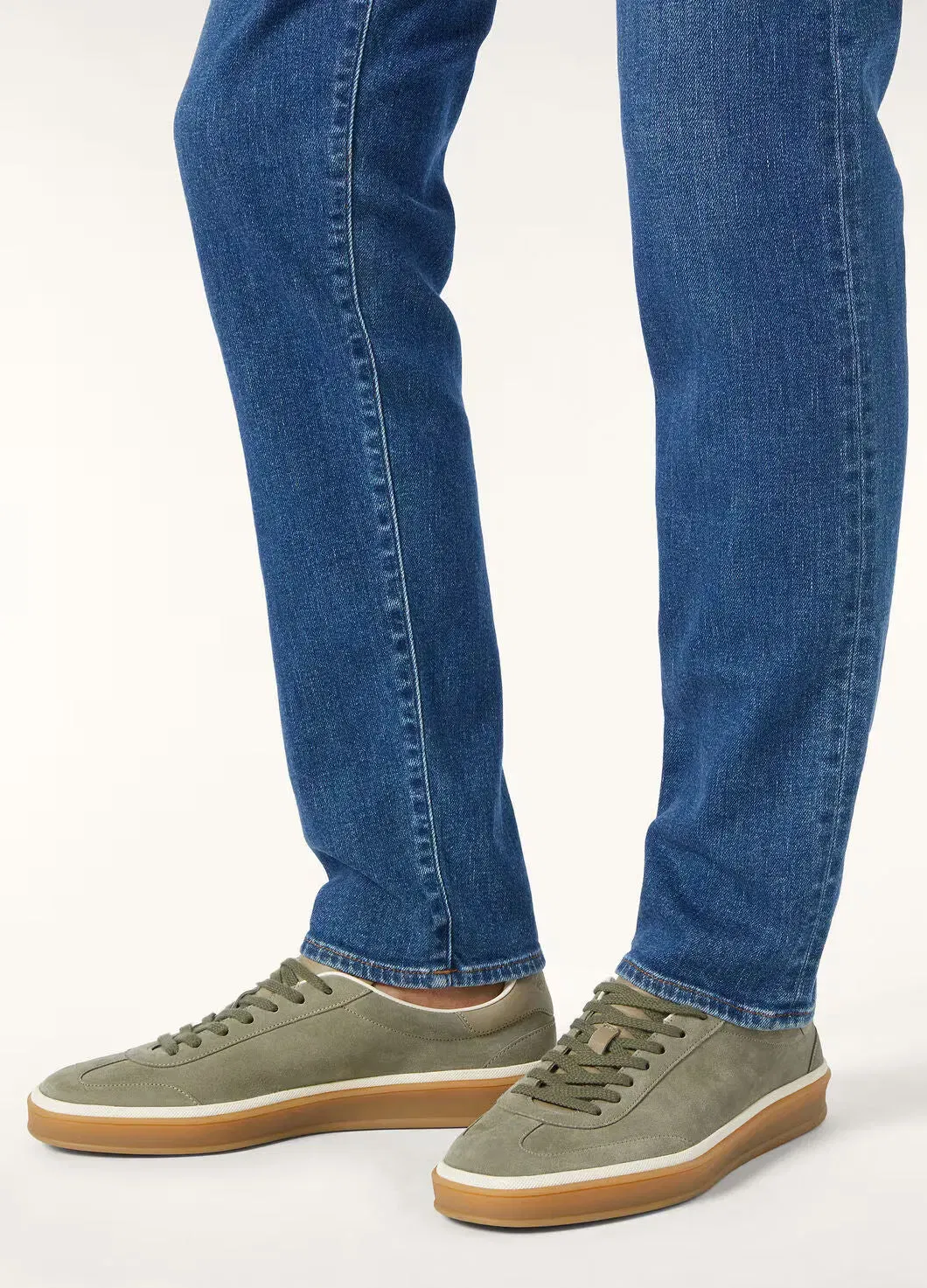 LoroPiana Tennis Walk Sneaker Army Gray