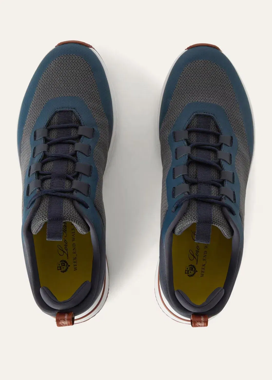 LoroPiana Week End Walk Sneaker Charcoal Blue