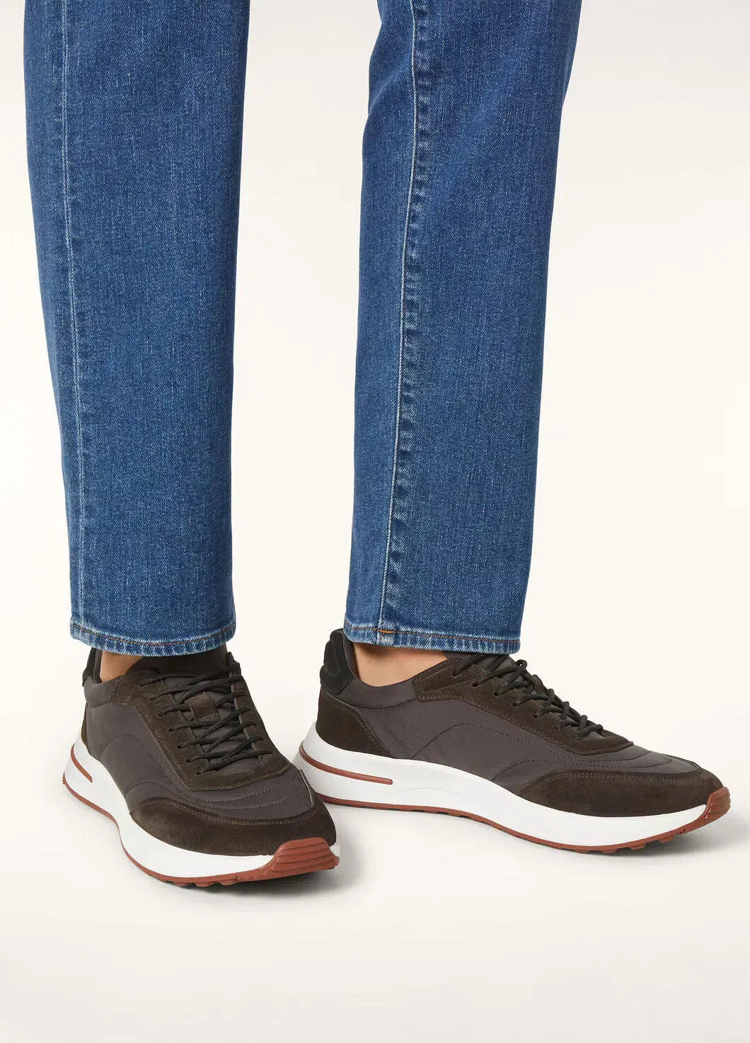 LoroPiana Week End Walk Sneaker Black Sesame