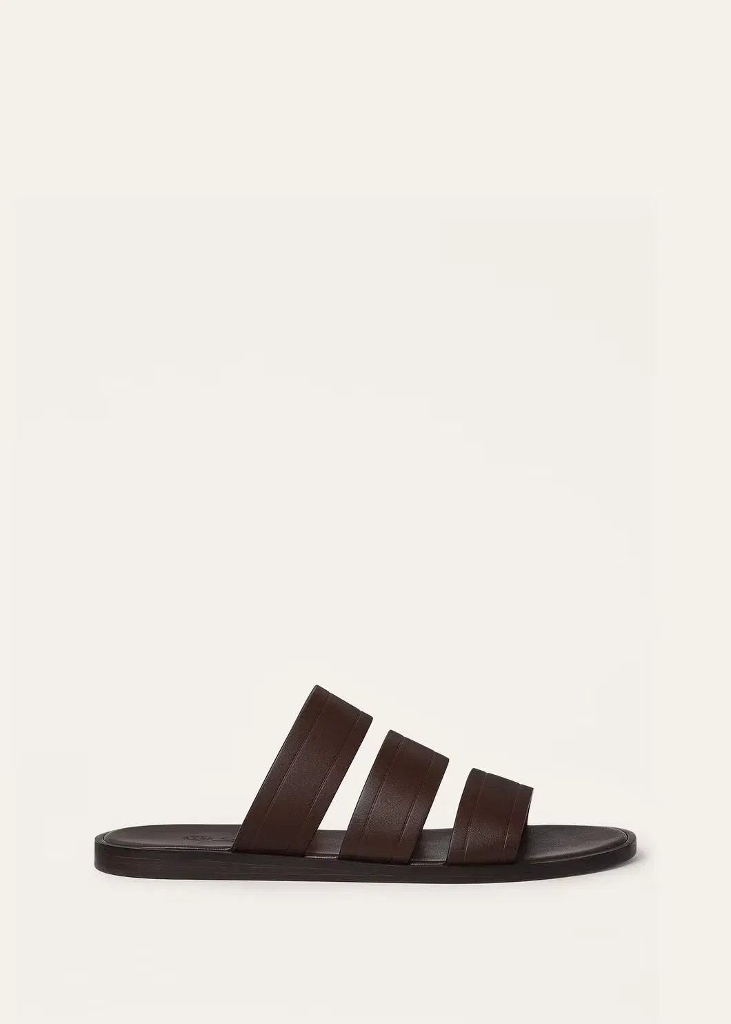 LoroPiana Naha Sandal Dark Moka