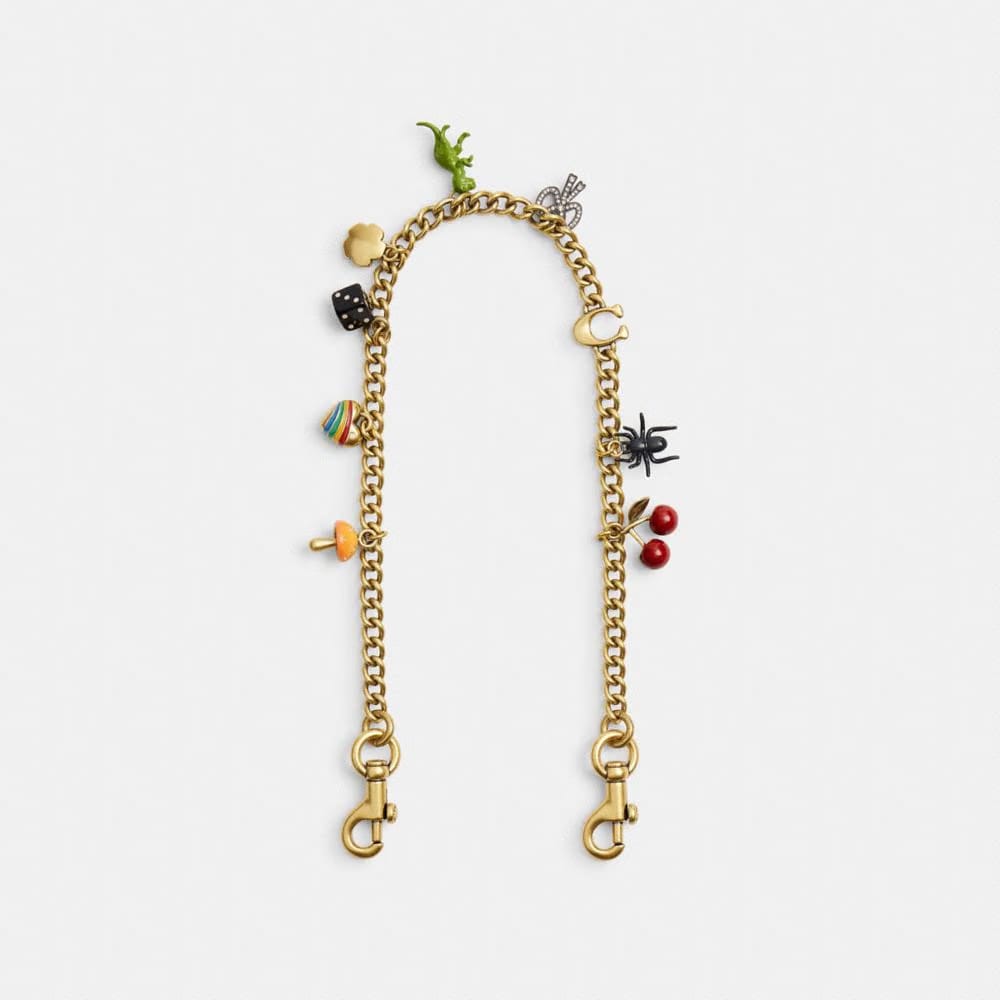 Coach Chain Strap With Charms Brass Multi