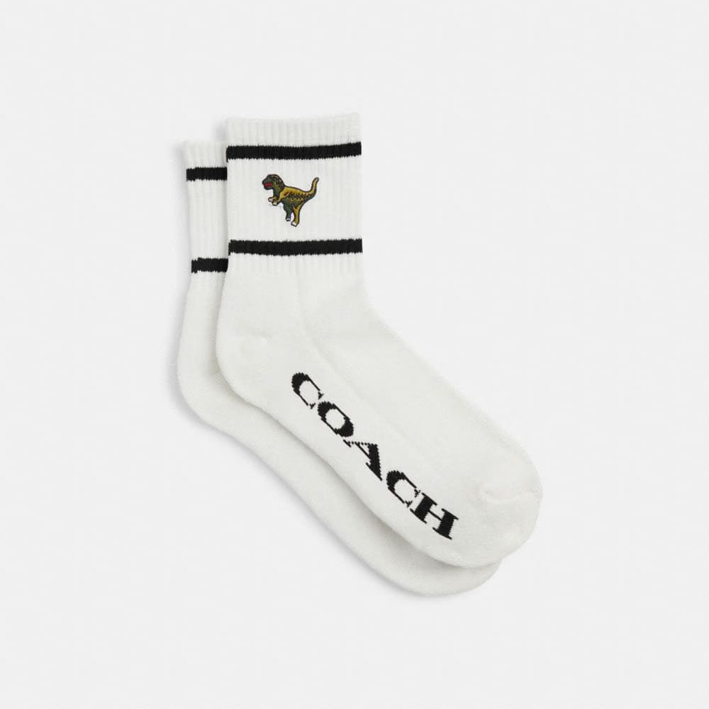 Coach Rexy Quarter Crew Socks Chalk