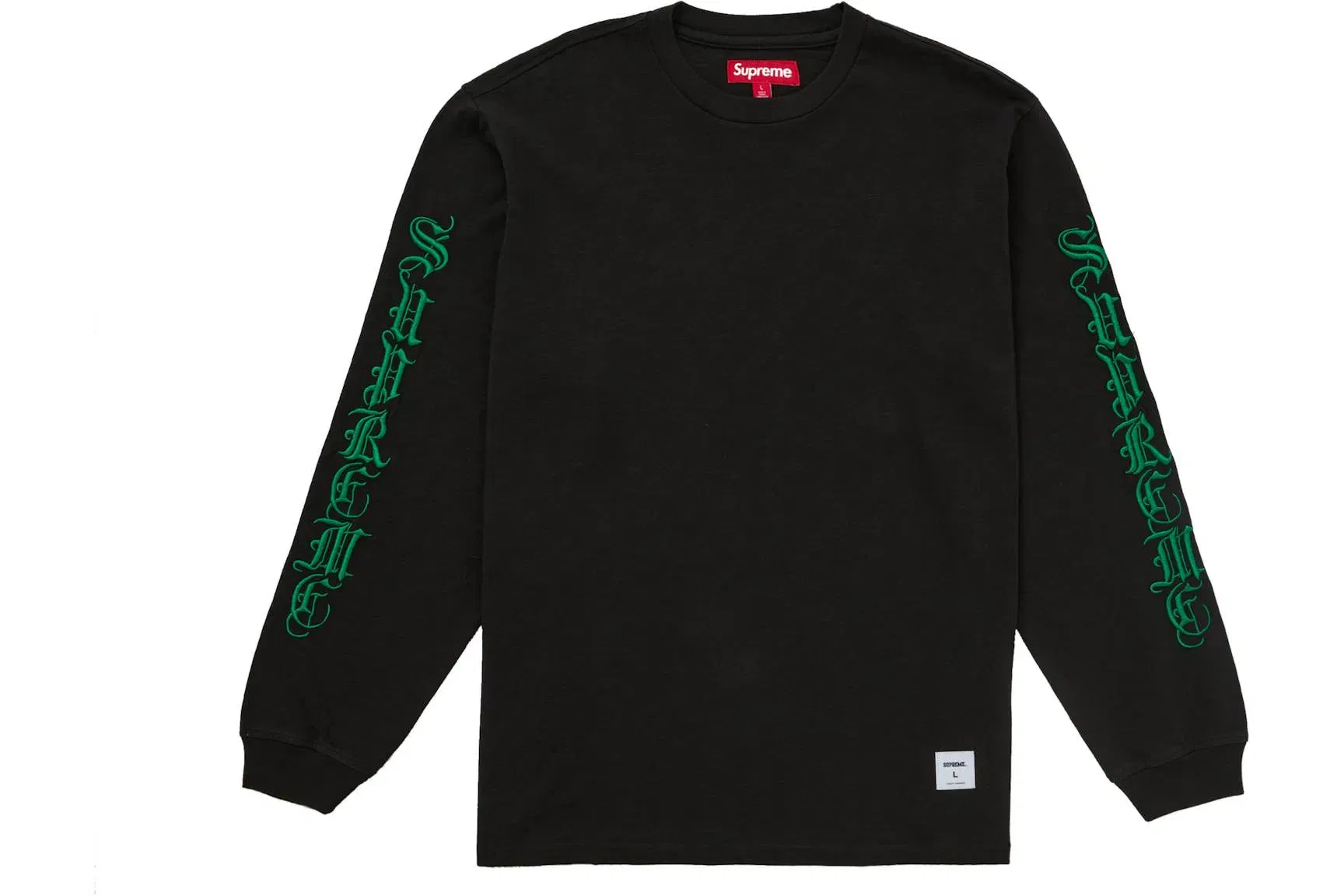 Supreme Old English L/S Top Black