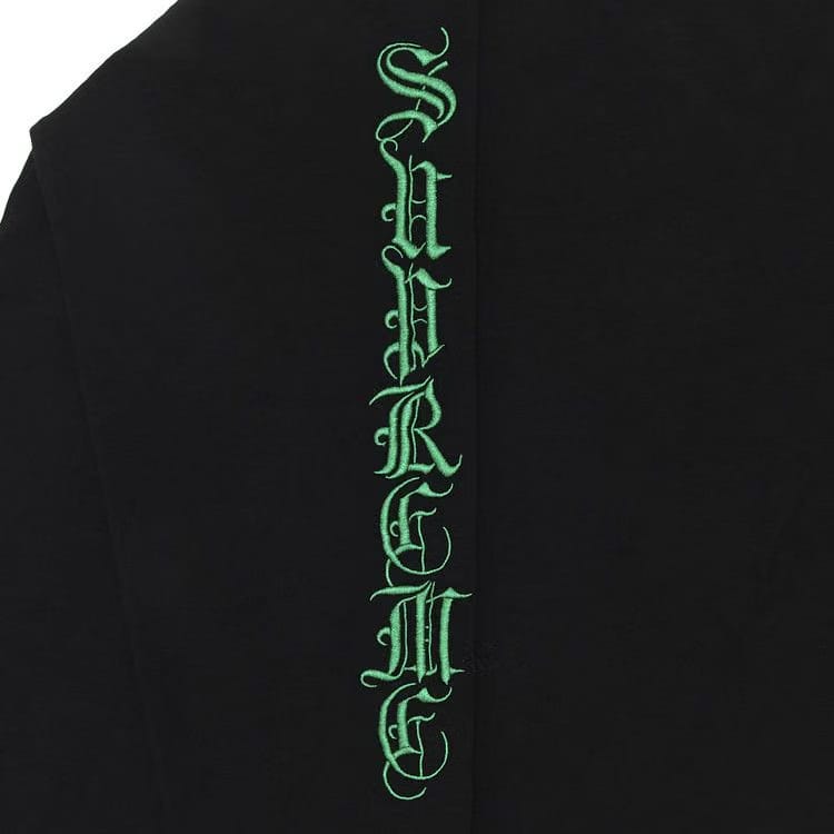 Supreme Old English L/S Top Black