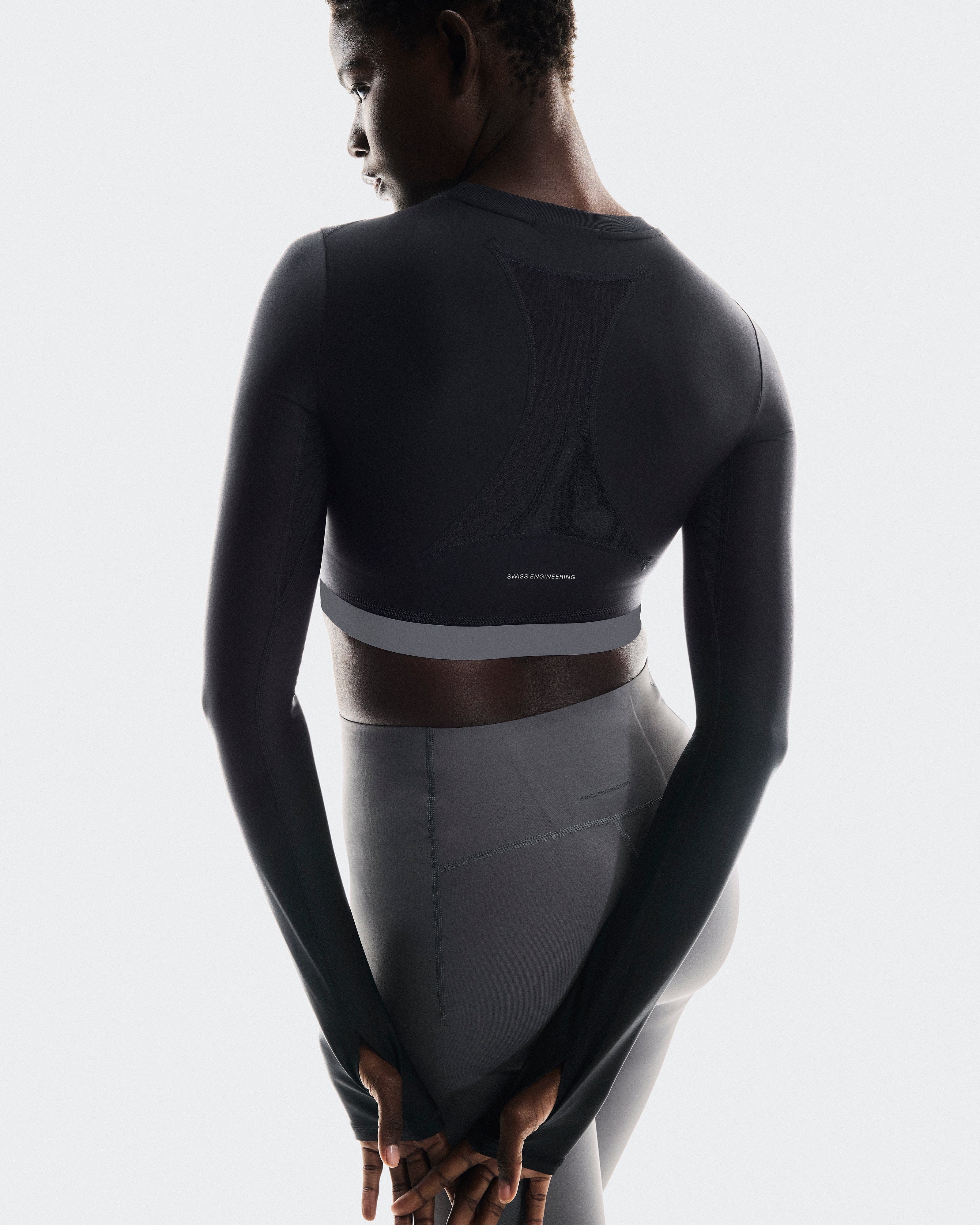 On Train Long Sleeve Crop Black