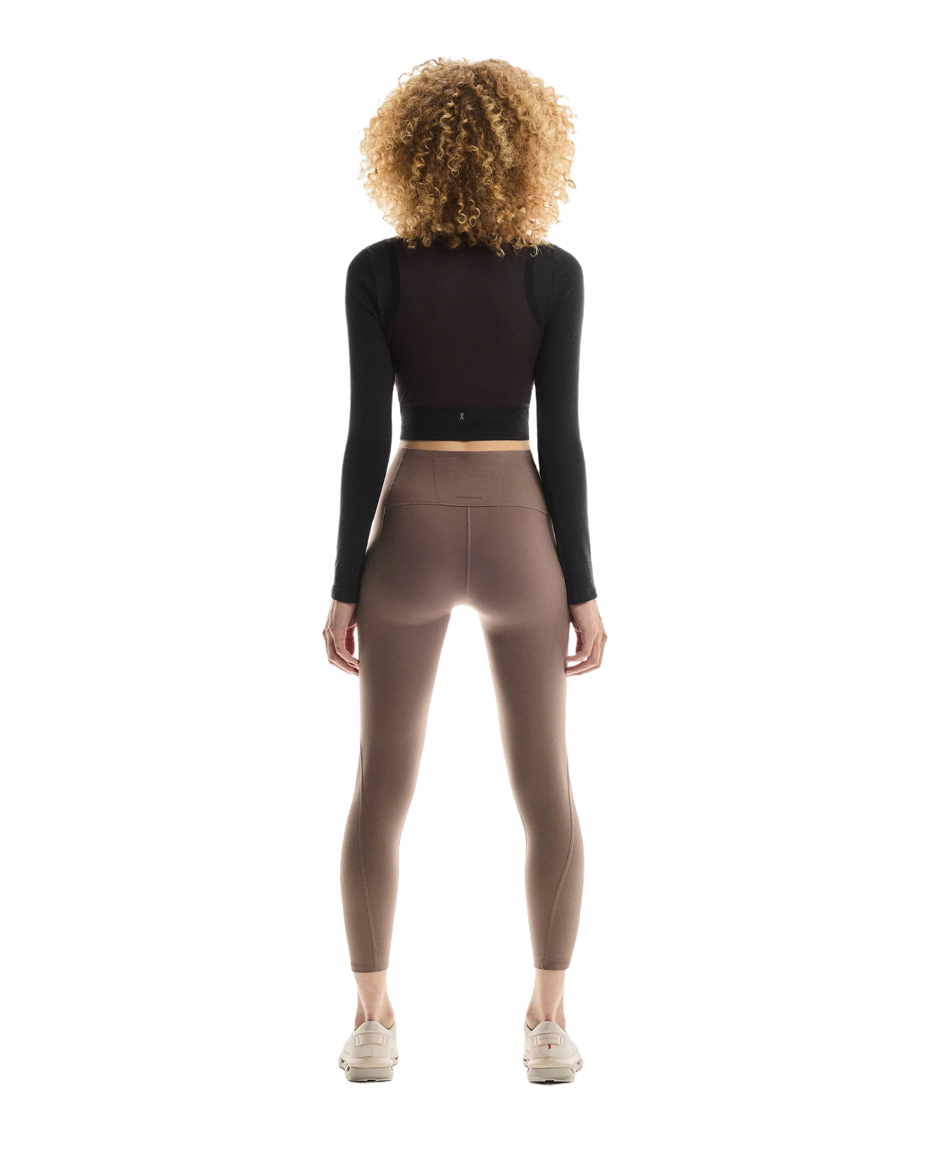 On Studio Knit Long-T Crop Pebble Black (Women'S) (Women's)