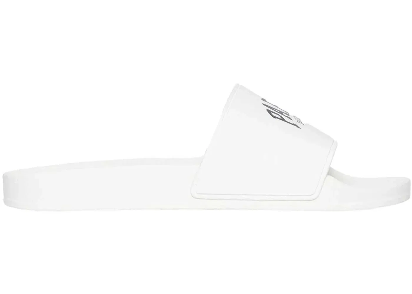 Balenciaga Pool Slides Cities Paris - White