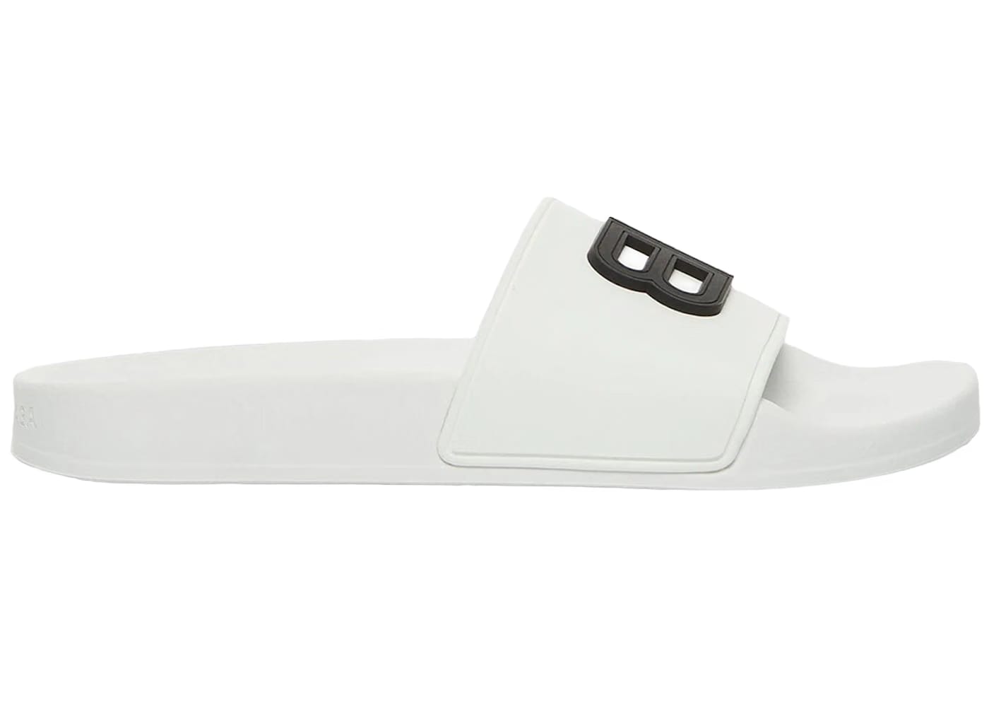 Balenciaga Pool Slides 3D Bb Logo Black White