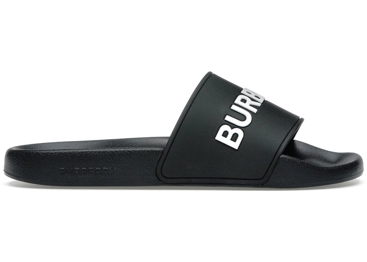 Burberry Logo Slides Black Optic White