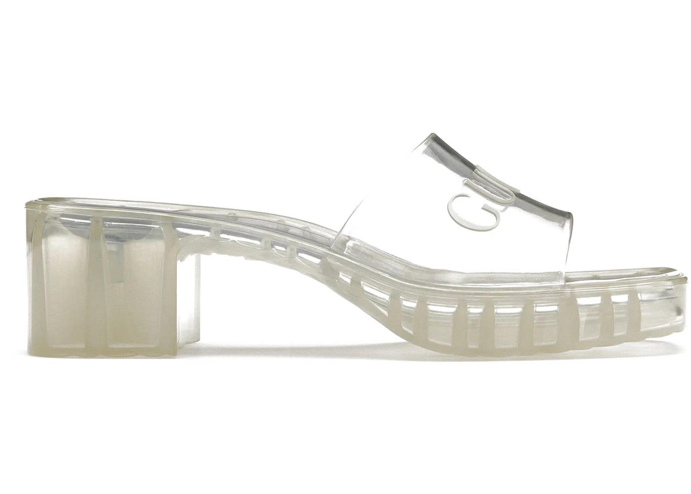 Gucci 60Mm Slide Sandal Clear Rubber