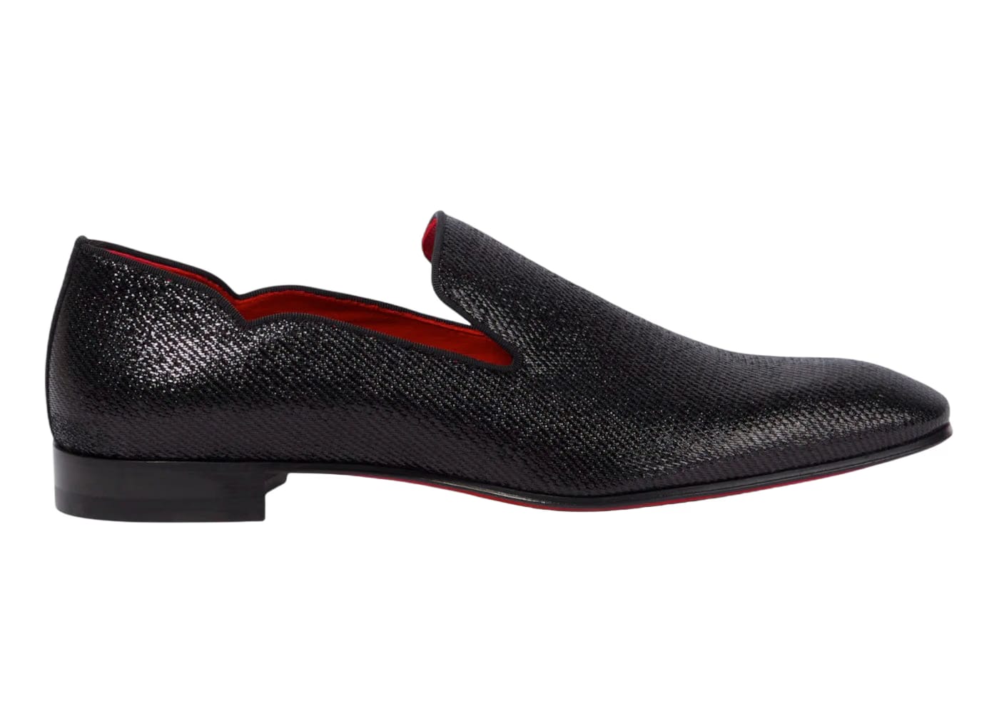Christian Louboutin Dandy Chick Orlato Flat Loafers Black Lin Loubi