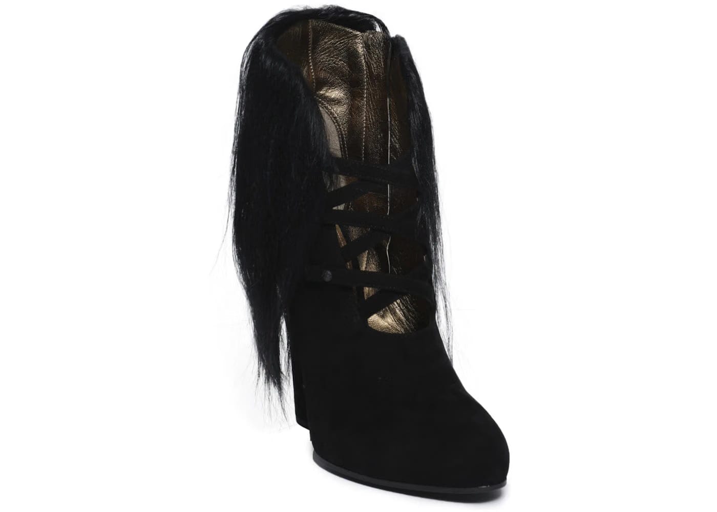 Bottega Veneta Fur Heels Black (Women'S)