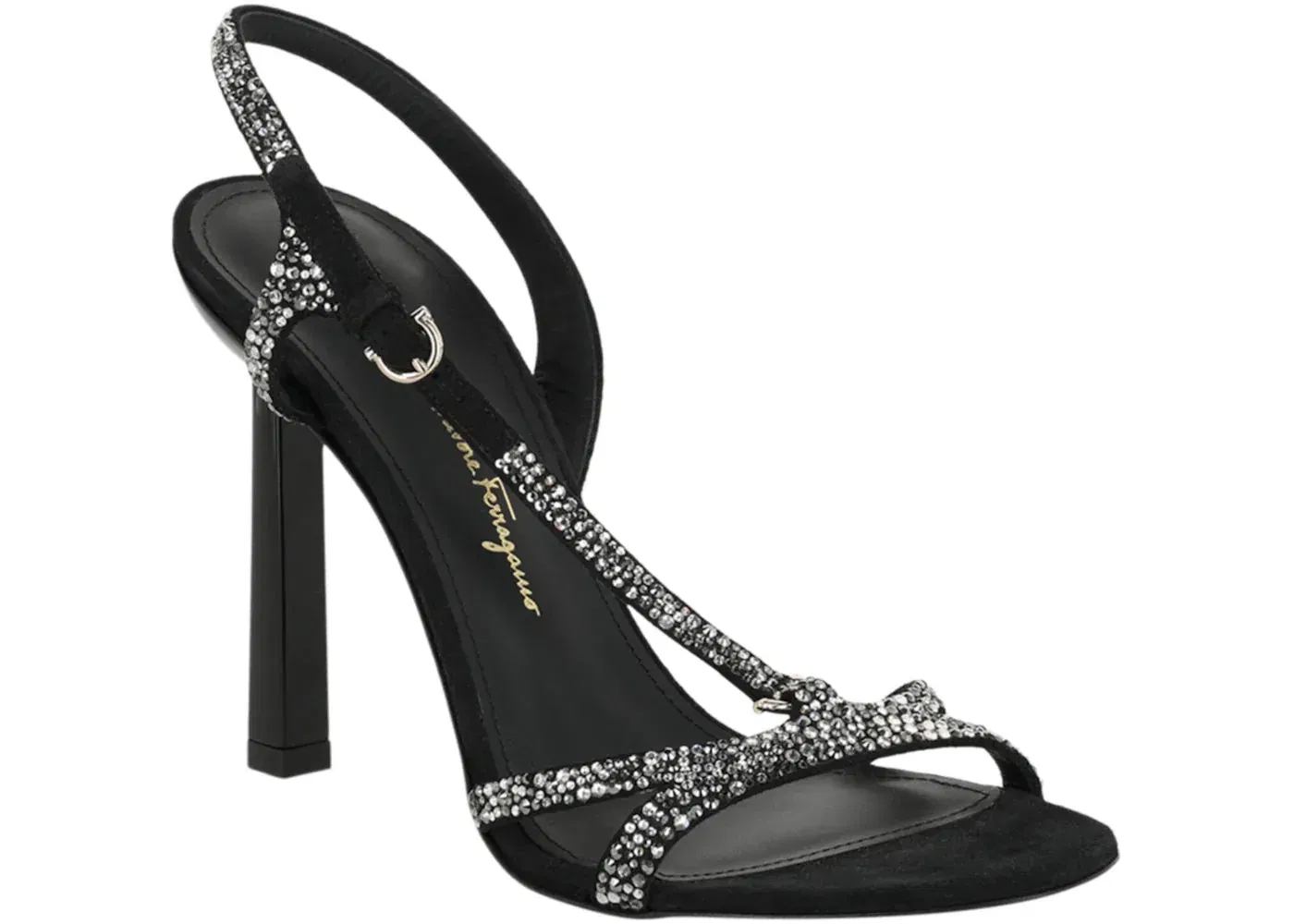 Ferragamo Jole X5 Crystal Embellished Heels Black (Women'S)