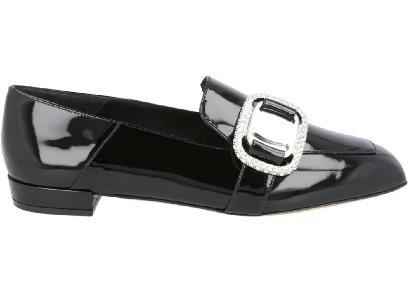 Ferragamo Wang 10 Patent Leather Loafers Black (Women'S) Wide