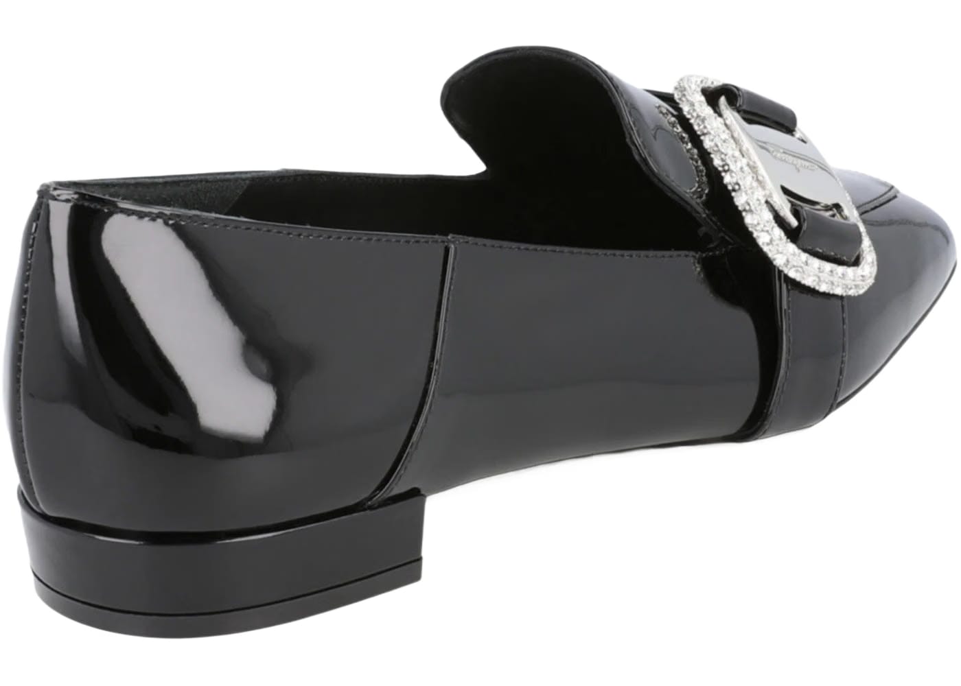 Ferragamo Wang 10 Patent Leather Loafers Black (Women'S) Wide
