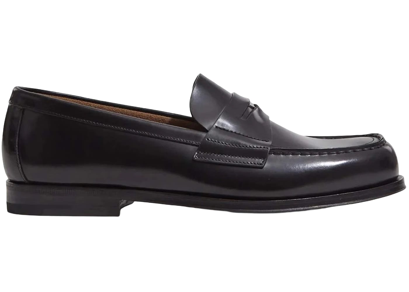 Prada Brushed Leather Loafers Black
