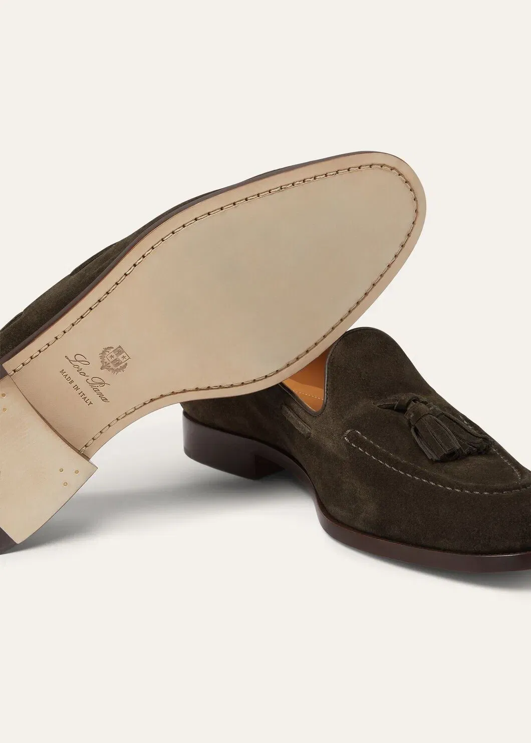 LoroPiana Serge Walk Loafer Black Cabbage