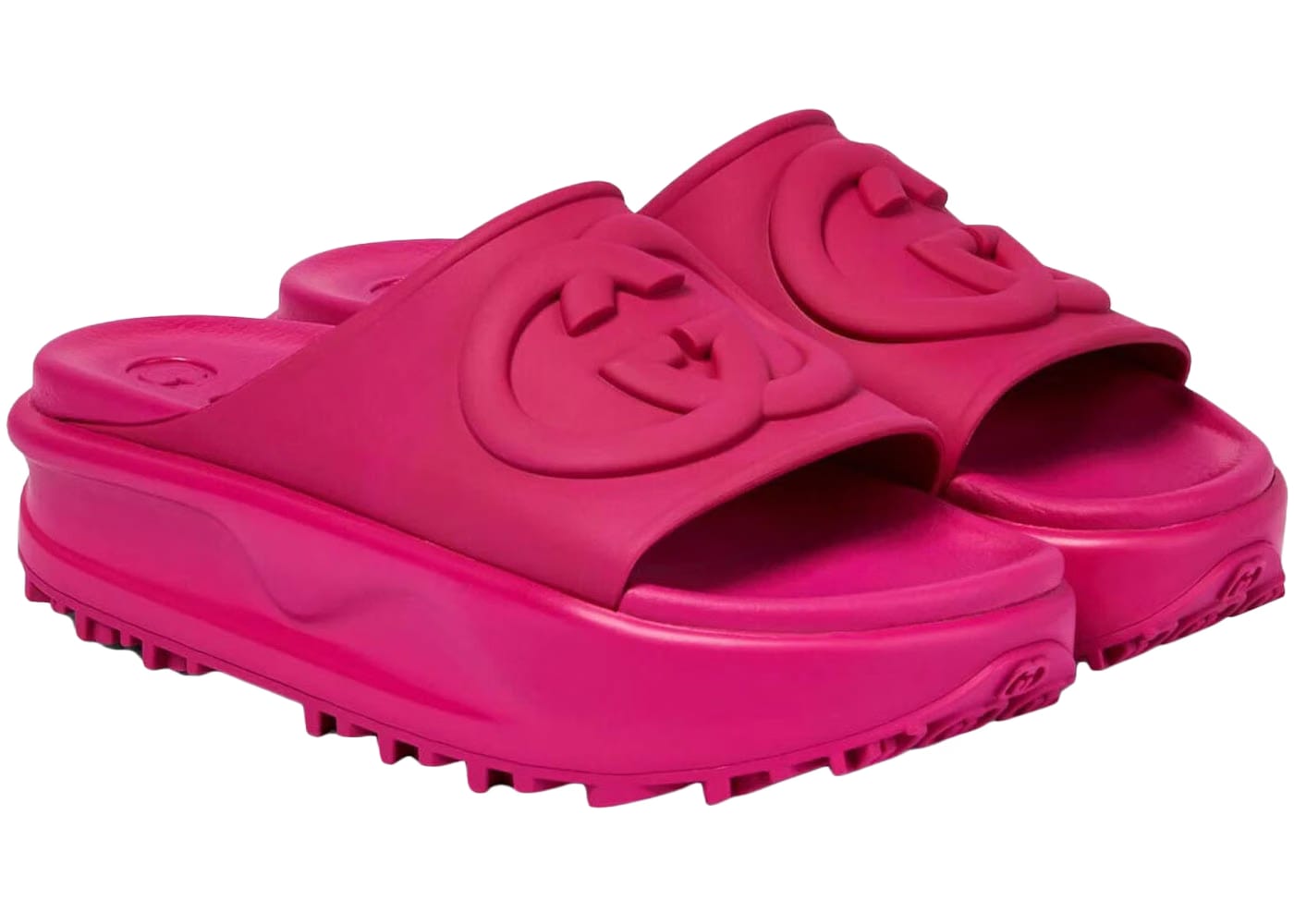 Gucci Interlocking G Slide Pink Womens