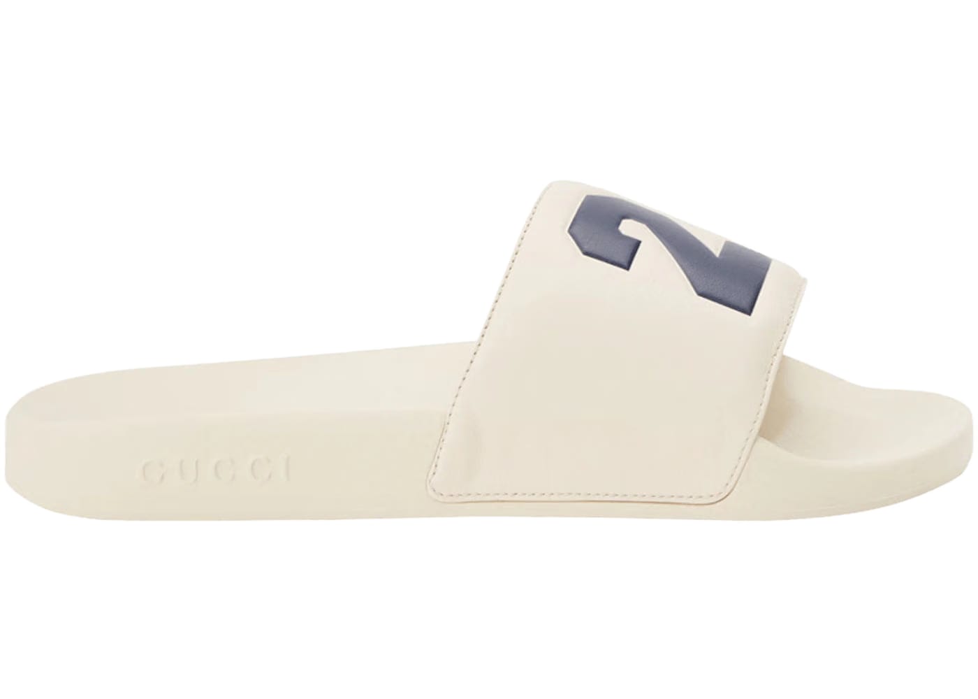 Gucci Pursuit Rubber Slide Ivory Blue